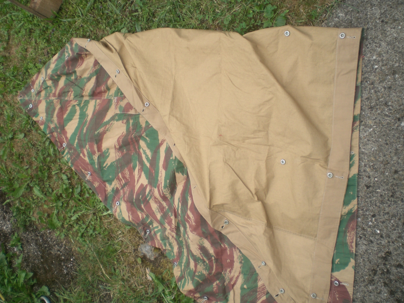 Dreiecks Zeltplane Ähnlich Wehrmacht Tarn und Sandgelb – Bild 3
