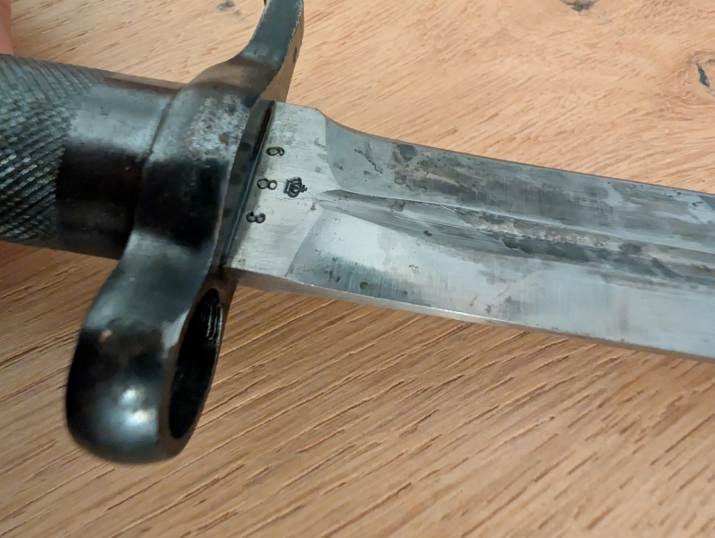 Schwedisches Mauser Bajonett M1896 – Hersteller EJ-AB (Eskilstuna) mit Stahlscheide – Original – Bild 3