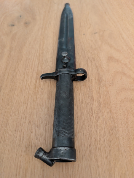 Schwedisches Mauser Bajonett M1896 – Hersteller EJ-AB (Eskilstuna) mit Stahlscheide – Original – Bild 4