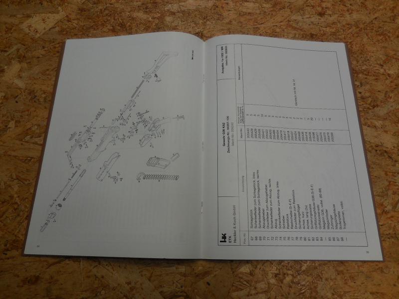 Originaler G36 Ersatzteilkatalog original Heckler Koch, HK, H&K, neu und unbenutzt, 68 Seiten – снимка 3