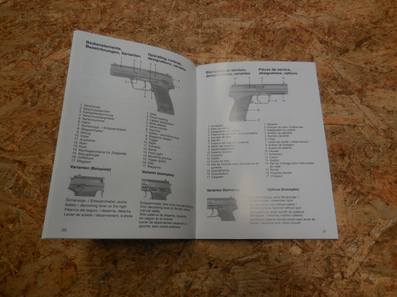 Originale HK USP Bedienungsanleitung, Heckler Koch, H&K, deutsch english espanol francais, 64 Seiten – Bild 3