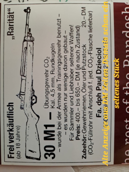 M1 Carabiner Kadeten Co2 Übungsgewehr – stampa 5