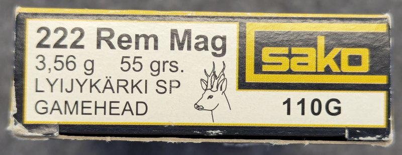 60x SAKO .222 Rem Mag 3,56g / 55gr – Bild 2