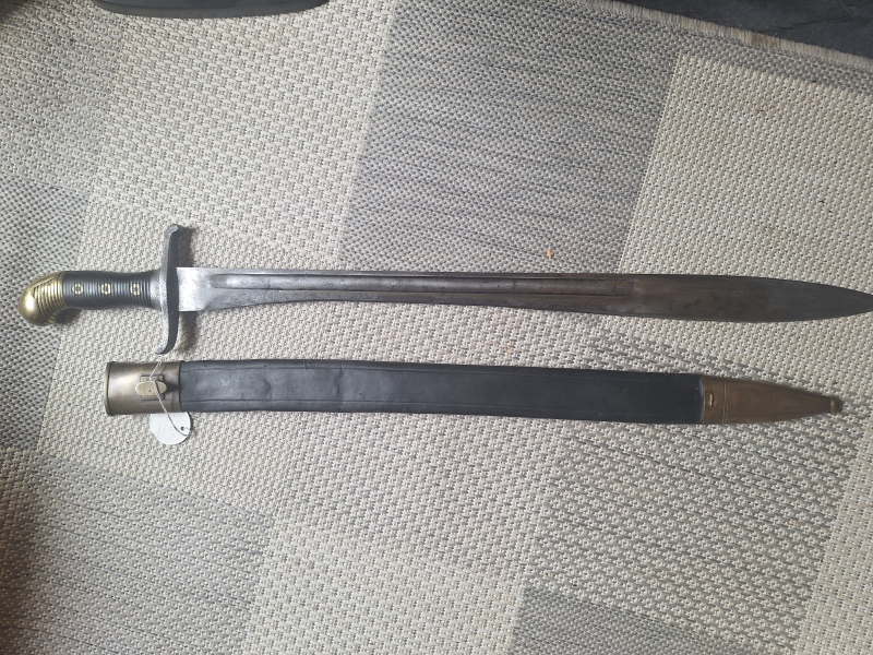 Sachsen Artillerie-Faschinenmessr M1879 sehr selten – billede 2