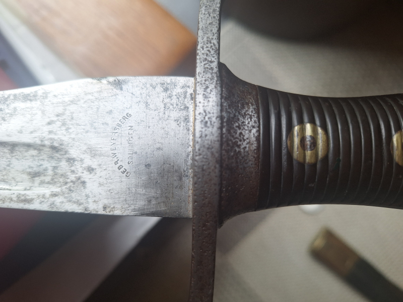 Sachsen Artillerie-Faschinenmessr M1879 sehr selten – billede 3