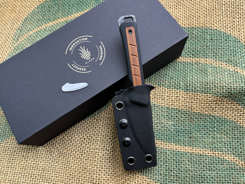 Kizer Whiskey Jack Damascus Black G10 & Mkuruti. Feststehendes Messer – Bild 4