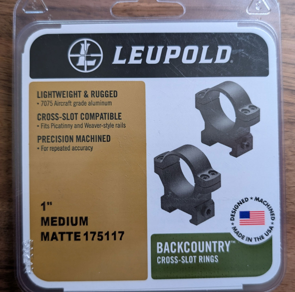 Montageringe 1 Zoll Leupold Backcountry Medium – Bild 3