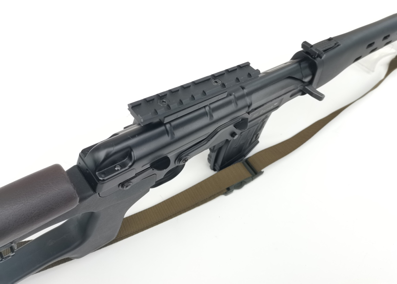 Airsoft, Softair, SVD Dragunov von ASG, Kal. 6mm BB mit Weavermontage, Tuning-Lauf + 4 Magazine – Bild 3