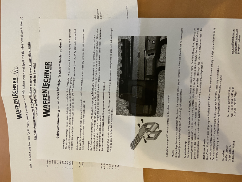 +++ Picatinny-Schiene Montage von Reflexvisieren für Glock Pistolen +++ – Bild 2