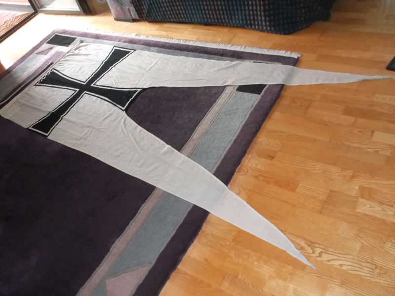 **Große Bootsfahne-Deutschland Kreuz-Marine-Flagge-Geschwaderstander-Original** – Bild 2
