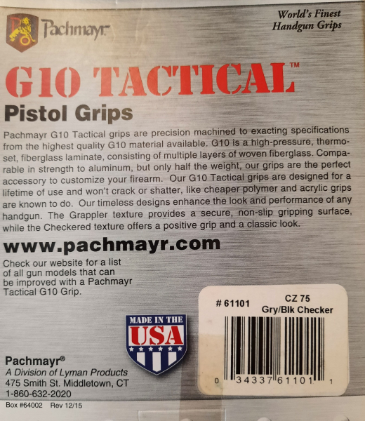 Pachmayr Griffschalen für Pistole CZ75 – Bild 2