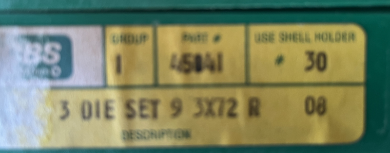 RCBS Matrize 9,3x72 R – billede 2