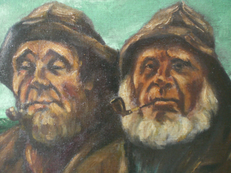 altes Ölgmälde Marine – 2. kép
