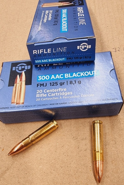 .300 Blackout 125grs FMJ PPU 100 Stk.A-636 # #SSZ Berka – Bild 1