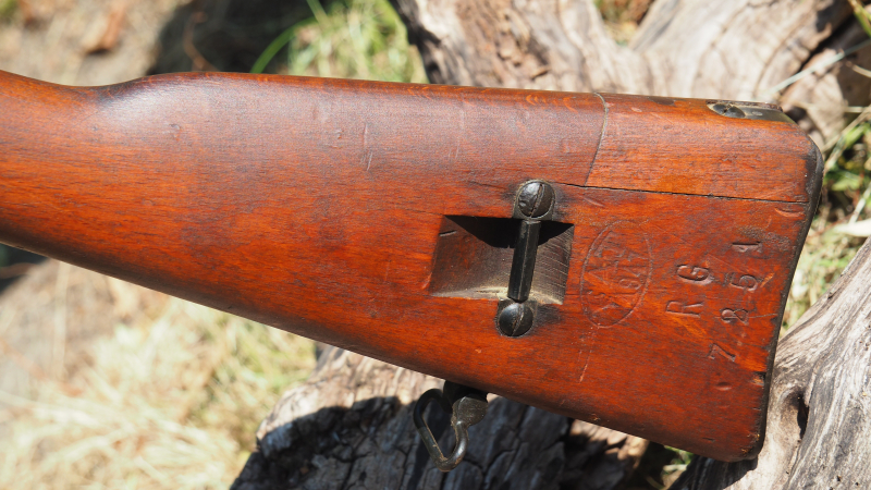 Aus Sammlung ! Schaftset für Carcano "Terni" M1891/41 Gewehr / Komplett mit Metallteilen ! – Bild 2