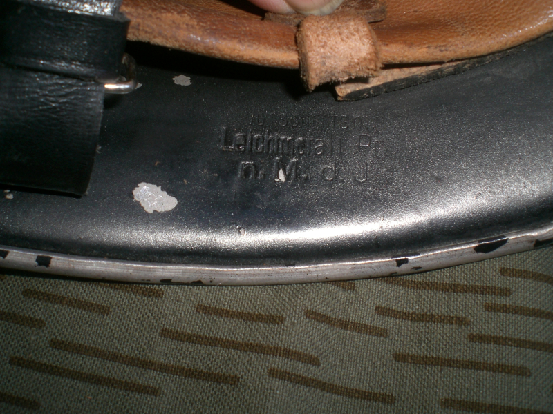 Deutscher Stahlhelm 2. Weltkrieg Originalstück Feuerwehrkommandantenhelm mit Emblem – Bild 6