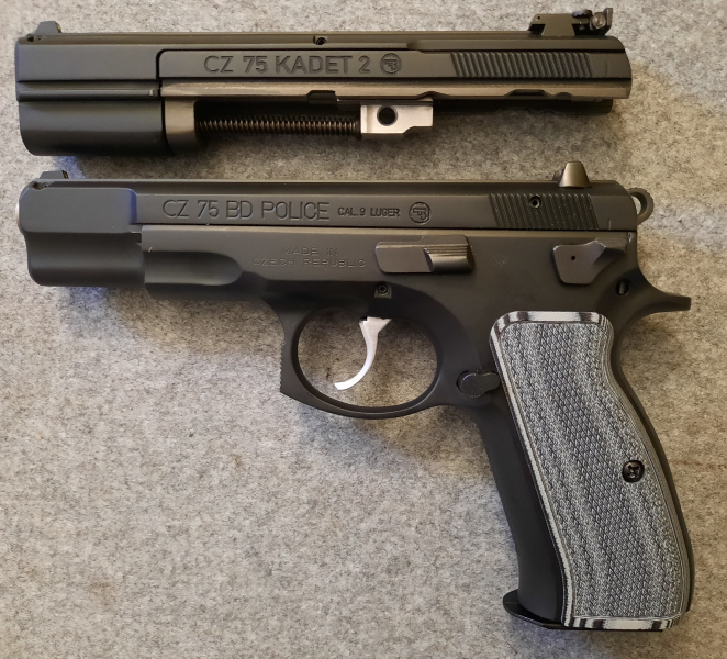 **NEUWARE** Halbautom.Pistole CZ 75 BD Police Kal. 9 mm Luger + WS Kadet Kal. .22lr – Bild 3