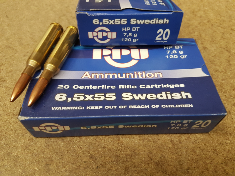 6,5x55/120grs. HPBT PPU Swedish 100 Stk. A-539 – Bild 1