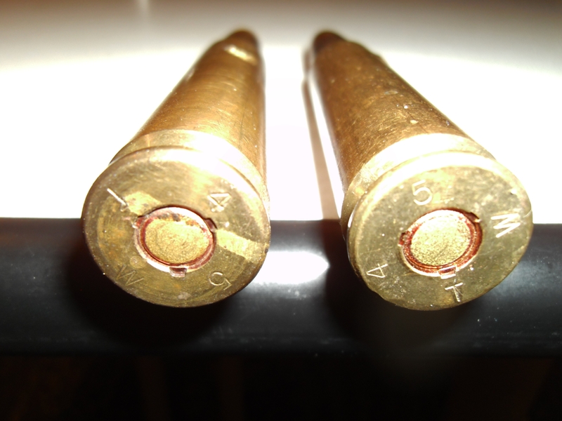 Amerikanische Munition 2 Stück Bodenstempel T W 4 5. Wahrscheinlich Twin Cities Ordnance Plant 1945 – Bild 1