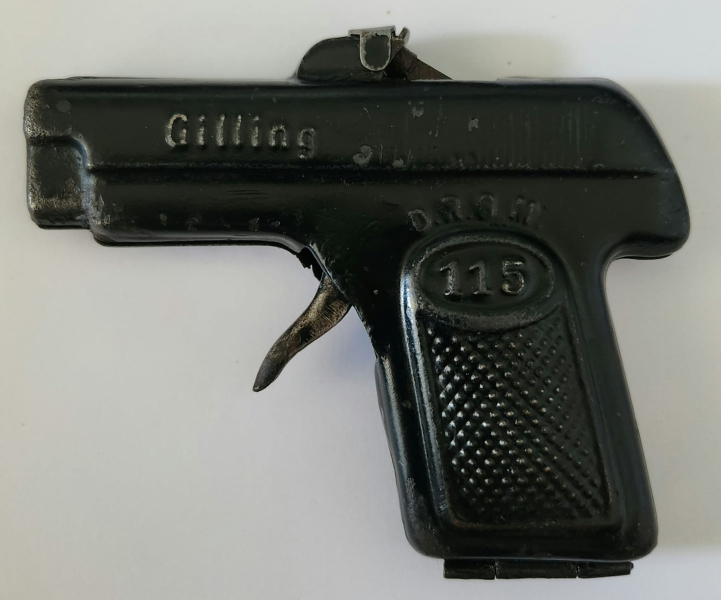 Blechspielzeug - Zündhütchenpistole - Gilling DRGM - Sehr alt!!! – Bild 2