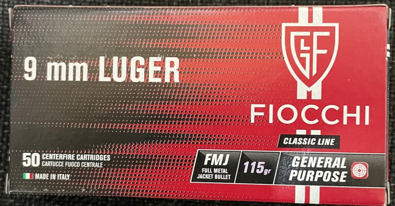 Munition Fiocchi 9mm 115gr – εικόνα 1