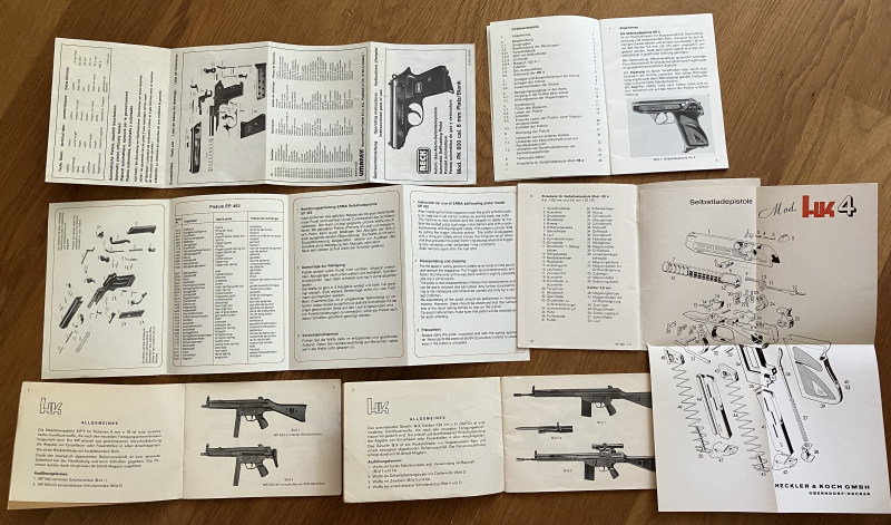 KONVOLUT Waffenanleitungen MP5 G3 Reck PK 800 HK 4 Erma EP 452 – Bild 2