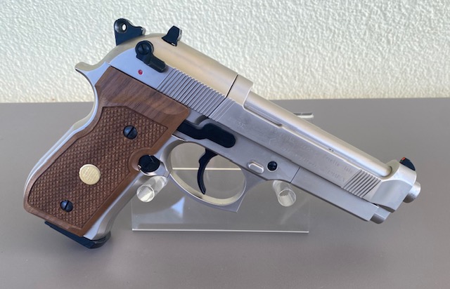 Beretta 92 FS CO2 4,5mm matt Nickel Holz Griffschalen Zubehör – Bild 3