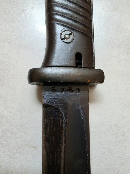 Deutsches Seitengewehr 84/98 (Bajonett) mit Scheide und Koppelschuh – Bild 3