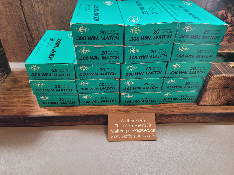 MEN .308 Win. Match 360 Schuss Munition – image 1
