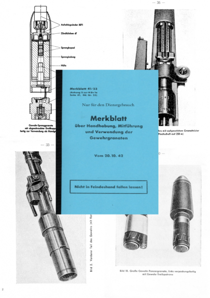 Nachdruck Vorschrift Gewehrgranaten und Gewehrgranatgerät für Karabiner 98k von 1942 – Bild 1