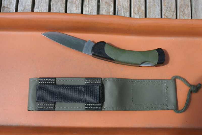 Hochwertiges Herbertstaschenmesser mit olivfarbenem griff Armymesser? – Bild 2