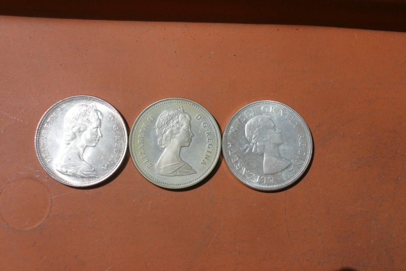 Silbermünzen 3 ältere Canada$ – billede 2