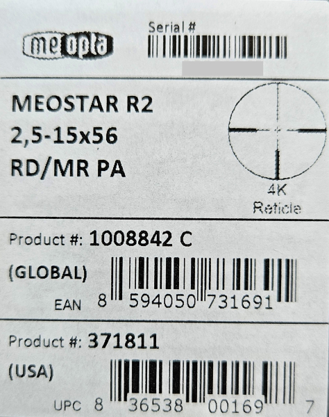Neuware vom Fachhandel - Meopta MeoStar R2 2,5-15x56 RD/MR PA Absehen 4K - mit Schiene – Bild 6