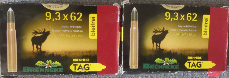 Büchspatrone Brenneke 9,3x62 TAG bleifrei – Bild 1