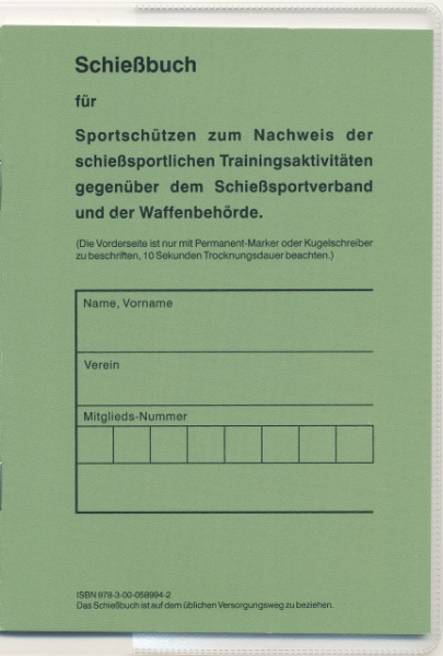 Schießbuch | Schiessbuch für Sportschützen mit PVC Schutzhülle - Motiv BW Style – Bild 1