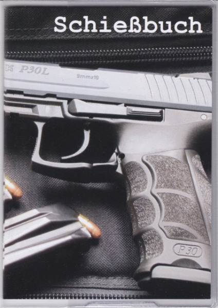 Schießbuch | Schiessbuch für Sportschützen mit PVC Schutzhülle - Motiv Heckler & Koch P30L – Bild 1