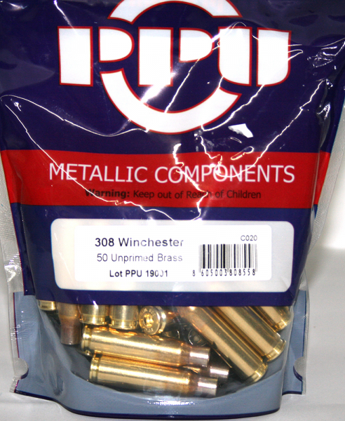 50 Stück > NEUE PPU/PrviPartizan Langwaffenhülsen .308 Win. | Boxerzündung Unprimed Brass NEU #C020 – Bild 1