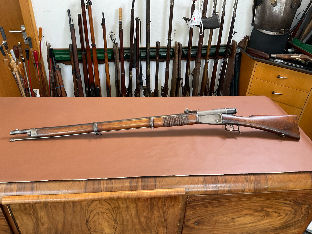 Repetierbüchse schweizer Vetteri M/1869/71 im Kaliber 10,4×38R Randfeuer SNR 10744 – Bild 1