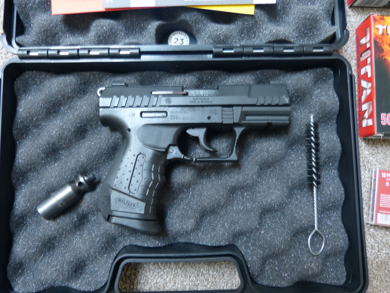 Gas/Knall Schreckschusspistole Pistole Walther Mod. P22 Ready 9mm P.A.K. inkl. Munition – Bild 3