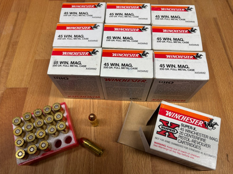 200 Patronen .45 WIN MAG von Winchester für die LAR Grizzly – Bild 1