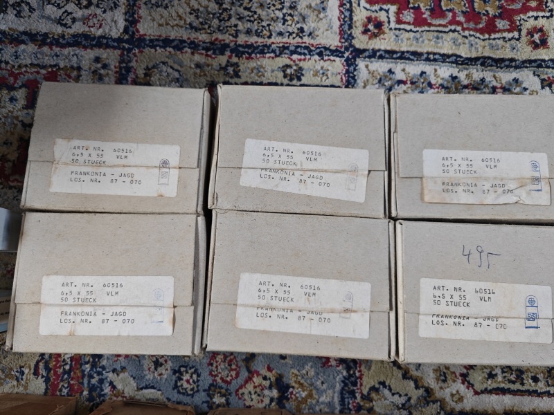 Schweden Konvolut, 6,5x55 SE, 809 Patronen, Surplus, M96, Carl Gustav, – Bild 2