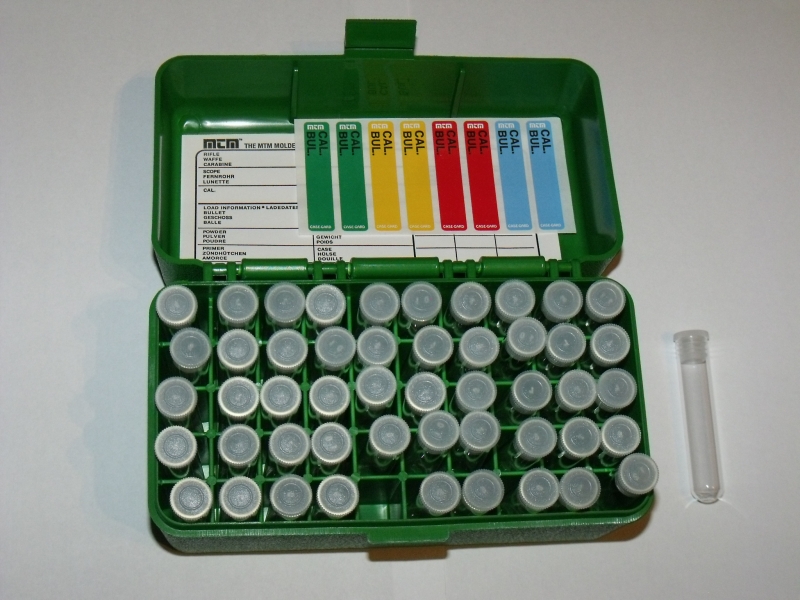 MTM - Box mit 50 Pulverröhrchen aus Glas – Bild 1