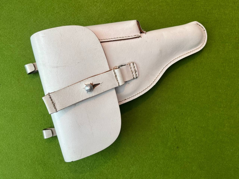 SELTENE BEHÖRDLICHE PISTOLENTASCHE VERMUTLICH P38 IN WEIß ALT ORIGINAL – Bild 1