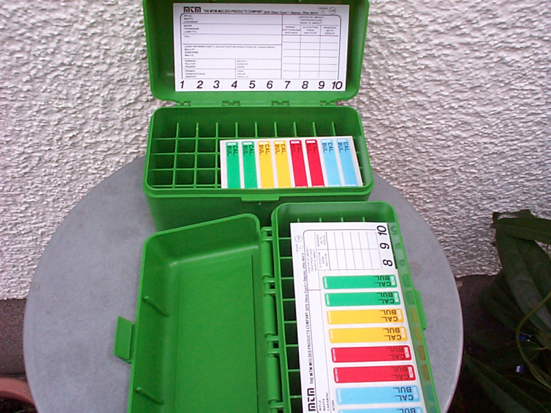 "Mit Scharnier" MTM RLLD-50er Patronenbox für .300/.458 Win Mag/.444 Marlin u.v.m grün – Bild 1