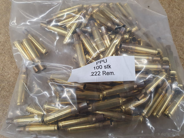 .222 Remington Boxer-Hülsen PPU 50 Stk. C-032 – Bild 1