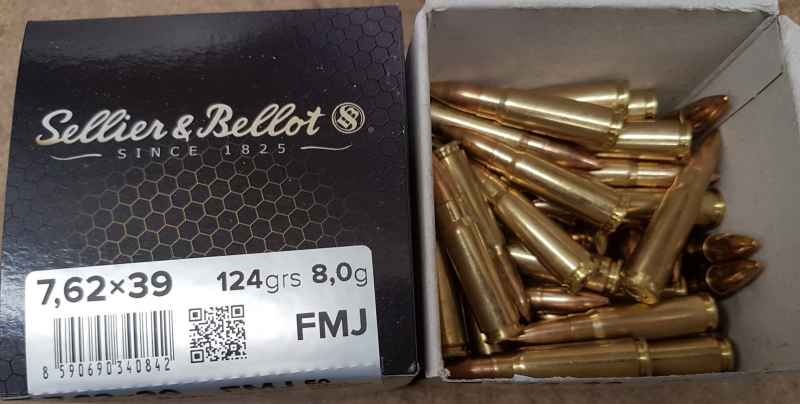 7,62x39/124 FMJ S&B 400 Stk. Boxerhülse – Bild 1