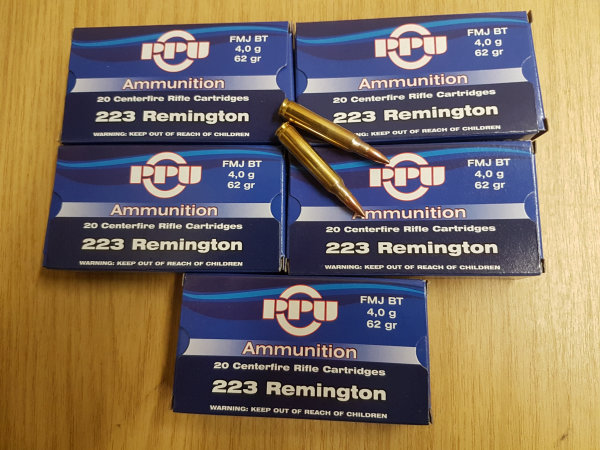 .223 Remington/62grs. FMJBT PPU 100 stk.A-419 # – Bild 1