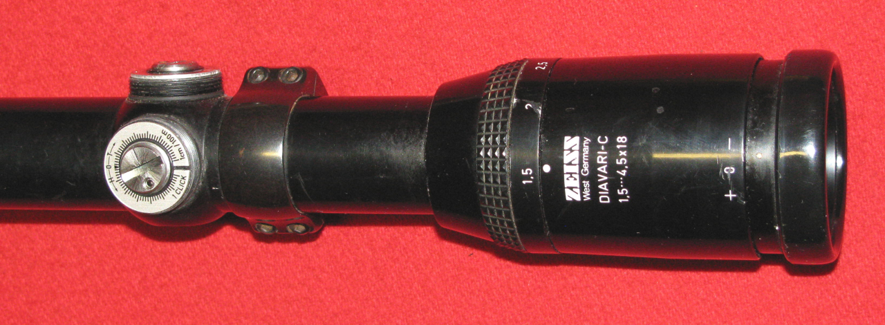 ZF / Zielfernrohr, ein ZEISS DIAVARI - C 1,5 - 4,5 x 18 mit Drückjagd - Absehen – Bild 4