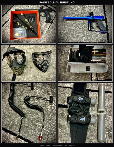 Paintball Komplettpaket: DP E1 + Empire Axe + Halo Too + Masken + Zubehör – nur Abholung – Bild 1