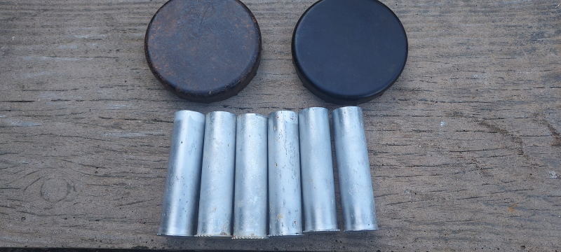 2 x Teile Bakelit Dose für Leuchtmunition = 6 x Signalmunition WK2 – Bild 2